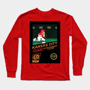 Kansas City Football Team - NES Football 8-bit Design Long Sleeve T-Shirt